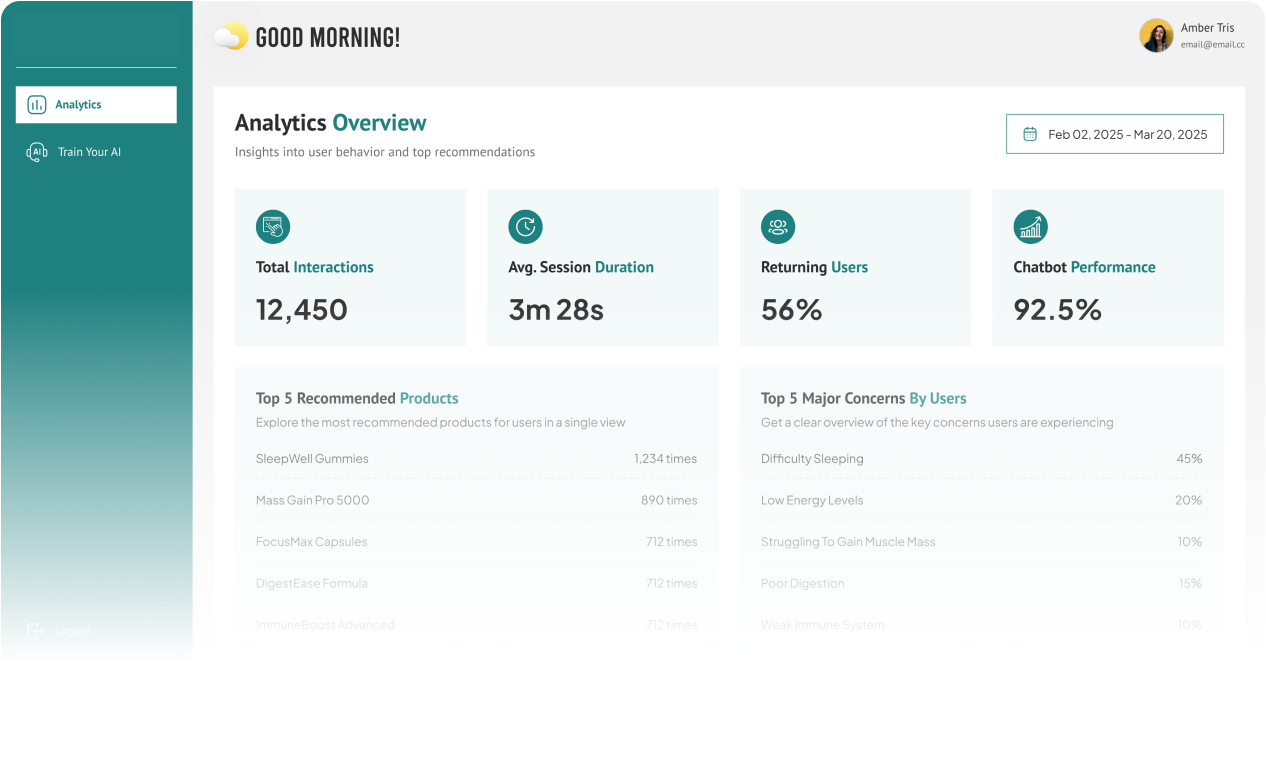 AI-Driven Wellness & Supplement Recommendation Chatbot